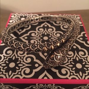 Sterling silver 18 k gold detail Snake bracelet